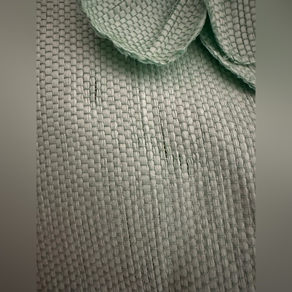 NEIMAN MARCUS Green Floral Tote Bag with Bamboo Handles Vintage 1970’s Beauty - Picture 14 of 15